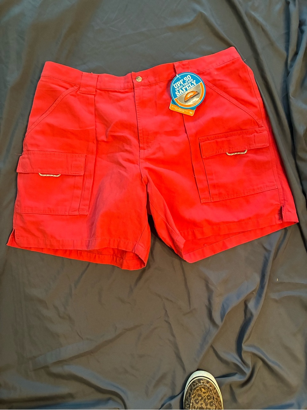 Columbia Brewha II Red Cargo Shorts - UPF 50 Sun Protection Mens XXL
